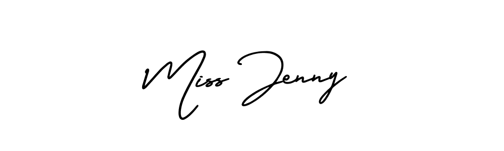 Use a signature maker to create a handwritten signature online. With this signature software, you can design (AmerikaSignatureDemo-Regular) your own signature for name Miss Jenny. Miss Jenny signature style 3 images and pictures png