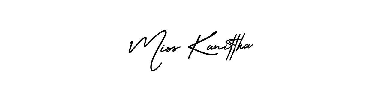 Create a beautiful signature design for name Miss Kanittha. With this signature (AmerikaSignatureDemo-Regular) fonts, you can make a handwritten signature for free. Miss Kanittha signature style 3 images and pictures png