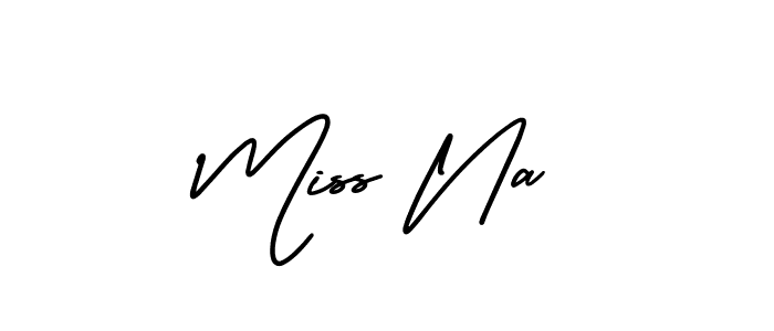 The best way (AmerikaSignatureDemo-Regular) to make a short signature is to pick only two or three words in your name. The name Miss Na include a total of six letters. For converting this name. Miss Na signature style 3 images and pictures png
