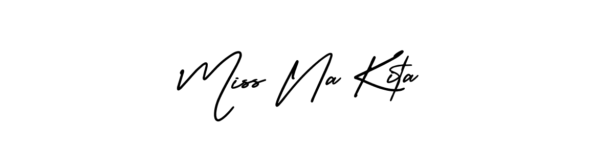 How to make Miss Na Kita name signature. Use AmerikaSignatureDemo-Regular style for creating short signs online. This is the latest handwritten sign. Miss Na Kita signature style 3 images and pictures png