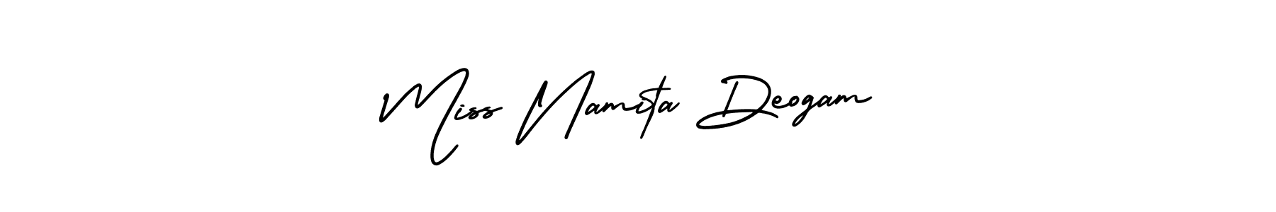 It looks lik you need a new signature style for name Miss Namita Deogam. Design unique handwritten (AmerikaSignatureDemo-Regular) signature with our free signature maker in just a few clicks. Miss Namita Deogam signature style 3 images and pictures png