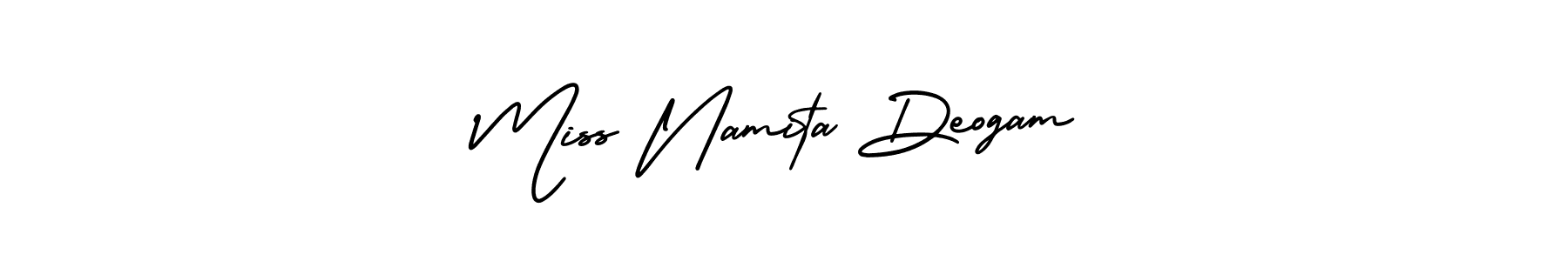 It looks lik you need a new signature style for name Miss Namita Deogam. Design unique handwritten (AmerikaSignatureDemo-Regular) signature with our free signature maker in just a few clicks. Miss Namita Deogam signature style 3 images and pictures png