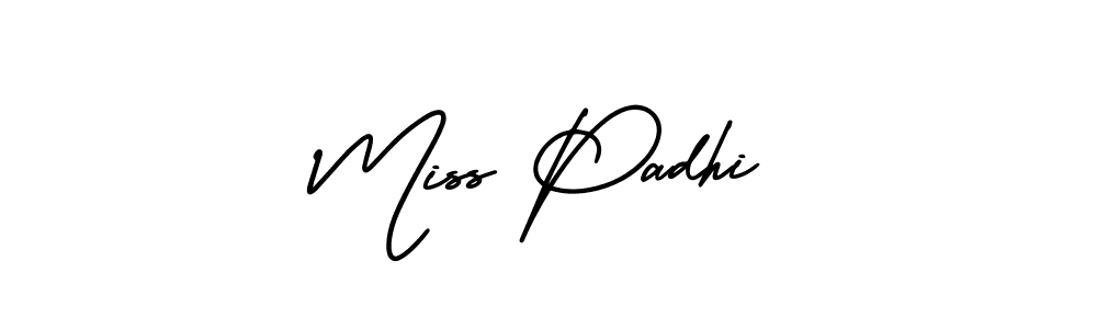 Miss Padhi stylish signature style. Best Handwritten Sign (AmerikaSignatureDemo-Regular) for my name. Handwritten Signature Collection Ideas for my name Miss Padhi. Miss Padhi signature style 3 images and pictures png