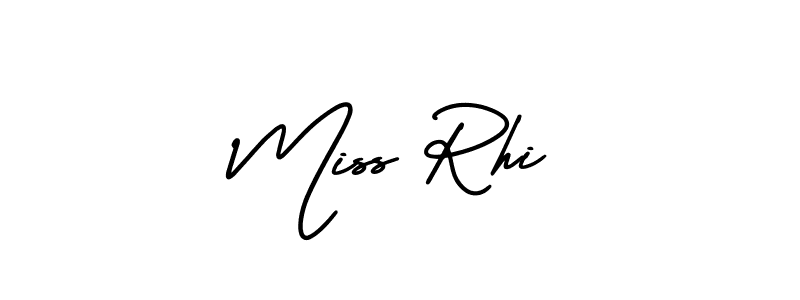 This is the best signature style for the Miss Rhi name. Also you like these signature font (AmerikaSignatureDemo-Regular). Mix name signature. Miss Rhi signature style 3 images and pictures png