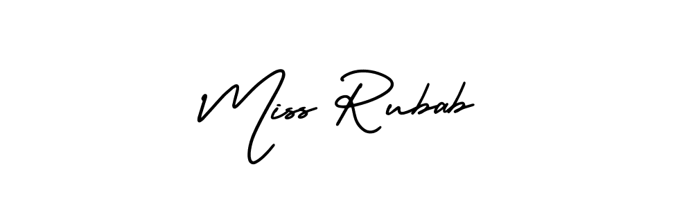 How to Draw Miss Rubab signature style? AmerikaSignatureDemo-Regular is a latest design signature styles for name Miss Rubab. Miss Rubab signature style 3 images and pictures png