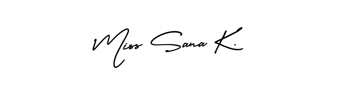You can use this online signature creator to create a handwritten signature for the name Miss Sana K.. This is the best online autograph maker. Miss Sana K. signature style 3 images and pictures png