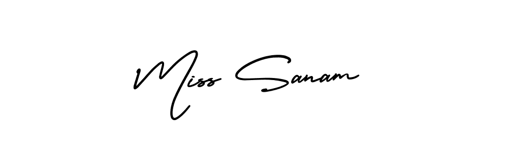 Design your own signature with our free online signature maker. With this signature software, you can create a handwritten (AmerikaSignatureDemo-Regular) signature for name Miss Sanam. Miss Sanam signature style 3 images and pictures png