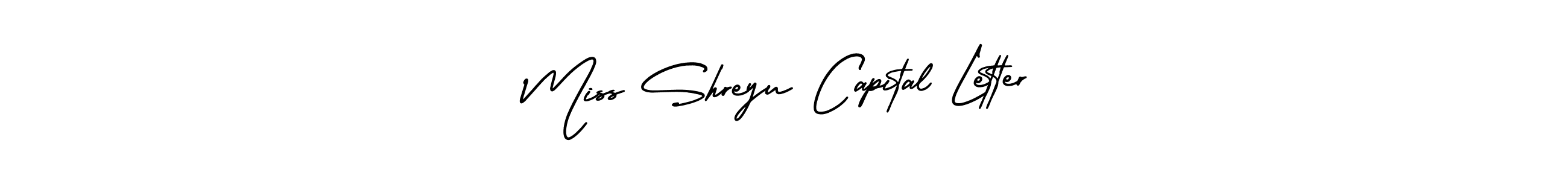 Similarly AmerikaSignatureDemo-Regular is the best handwritten signature design. Signature creator online .You can use it as an online autograph creator for name Miss Shreyu Capital Letter. Miss Shreyu Capital Letter signature style 3 images and pictures png