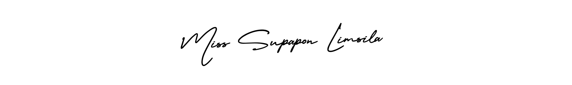 Make a beautiful signature design for name Miss Supapon Limsila. With this signature (AmerikaSignatureDemo-Regular) style, you can create a handwritten signature for free. Miss Supapon Limsila signature style 3 images and pictures png