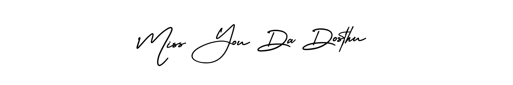 How to make Miss You Da Dosthu name signature. Use AmerikaSignatureDemo-Regular style for creating short signs online. This is the latest handwritten sign. Miss You Da Dosthu signature style 3 images and pictures png