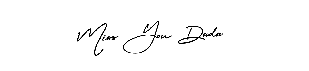 It looks lik you need a new signature style for name Miss You Dada. Design unique handwritten (AmerikaSignatureDemo-Regular) signature with our free signature maker in just a few clicks. Miss You Dada signature style 3 images and pictures png