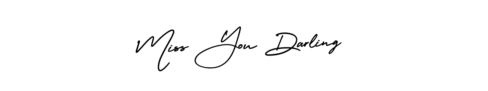 Make a beautiful signature design for name Miss You Darling. With this signature (AmerikaSignatureDemo-Regular) style, you can create a handwritten signature for free. Miss You Darling signature style 3 images and pictures png