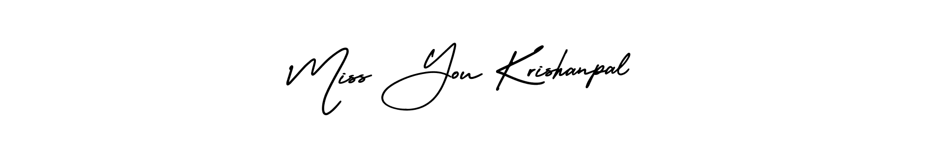 The best way (AmerikaSignatureDemo-Regular) to make a short signature is to pick only two or three words in your name. The name Miss You Krishanpal include a total of six letters. For converting this name. Miss You Krishanpal signature style 3 images and pictures png