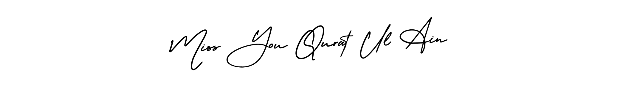 Also You can easily find your signature by using the search form. We will create Miss You Qurat Ul Ain name handwritten signature images for you free of cost using AmerikaSignatureDemo-Regular sign style. Miss You Qurat Ul Ain signature style 3 images and pictures png