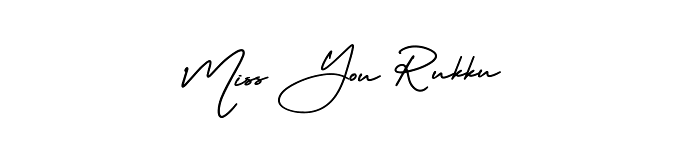 Design your own signature with our free online signature maker. With this signature software, you can create a handwritten (AmerikaSignatureDemo-Regular) signature for name Miss You Rukku. Miss You Rukku signature style 3 images and pictures png