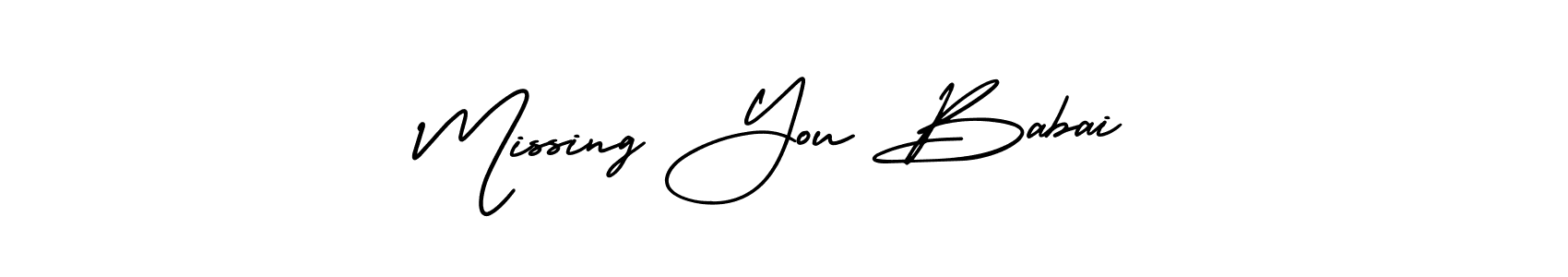 Missing You Babai stylish signature style. Best Handwritten Sign (AmerikaSignatureDemo-Regular) for my name. Handwritten Signature Collection Ideas for my name Missing You Babai. Missing You Babai signature style 3 images and pictures png