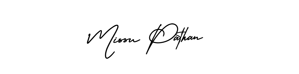 AmerikaSignatureDemo-Regular is a professional signature style that is perfect for those who want to add a touch of class to their signature. It is also a great choice for those who want to make their signature more unique. Get Missu Pathan name to fancy signature for free. Missu Pathan signature style 3 images and pictures png