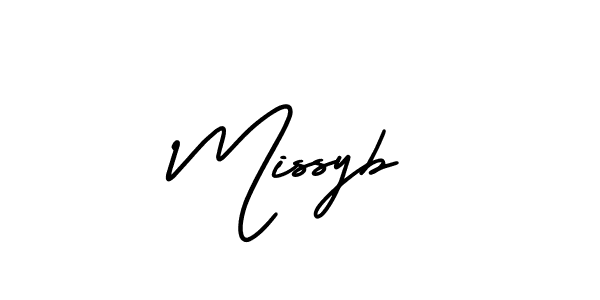 Use a signature maker to create a handwritten signature online. With this signature software, you can design (AmerikaSignatureDemo-Regular) your own signature for name Missyb. Missyb signature style 3 images and pictures png