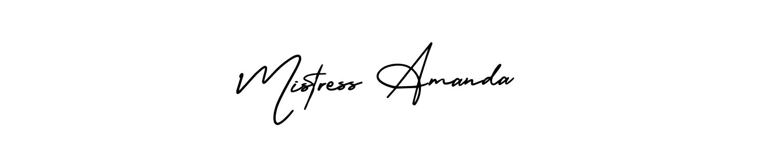 Create a beautiful signature design for name Mistress Amanda. With this signature (AmerikaSignatureDemo-Regular) fonts, you can make a handwritten signature for free. Mistress Amanda signature style 3 images and pictures png