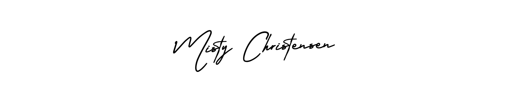 Make a beautiful signature design for name Misty Christensen. With this signature (AmerikaSignatureDemo-Regular) style, you can create a handwritten signature for free. Misty Christensen signature style 3 images and pictures png