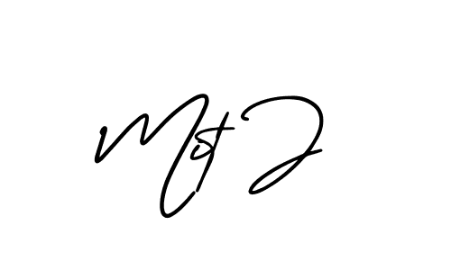 How to Draw Mit J signature style? AmerikaSignatureDemo-Regular is a latest design signature styles for name Mit J. Mit J signature style 3 images and pictures png