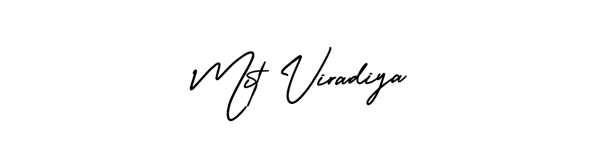 It looks lik you need a new signature style for name Mit Viradiya. Design unique handwritten (AmerikaSignatureDemo-Regular) signature with our free signature maker in just a few clicks. Mit Viradiya signature style 3 images and pictures png