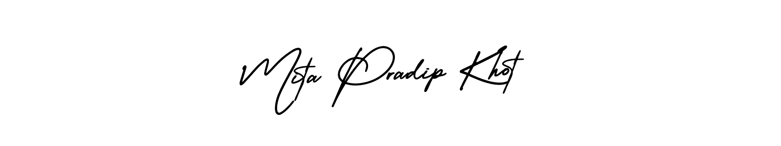 How to Draw Mita Pradip Khot signature style? AmerikaSignatureDemo-Regular is a latest design signature styles for name Mita Pradip Khot. Mita Pradip Khot signature style 3 images and pictures png