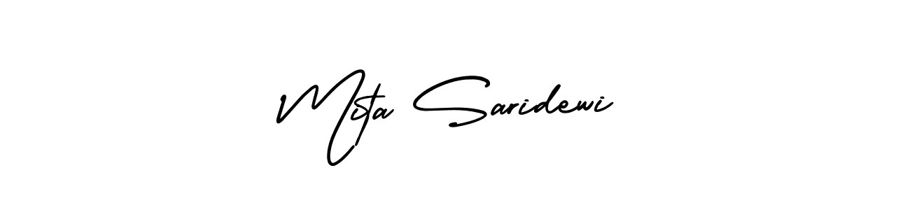 It looks lik you need a new signature style for name Mita Saridewi. Design unique handwritten (AmerikaSignatureDemo-Regular) signature with our free signature maker in just a few clicks. Mita Saridewi signature style 3 images and pictures png