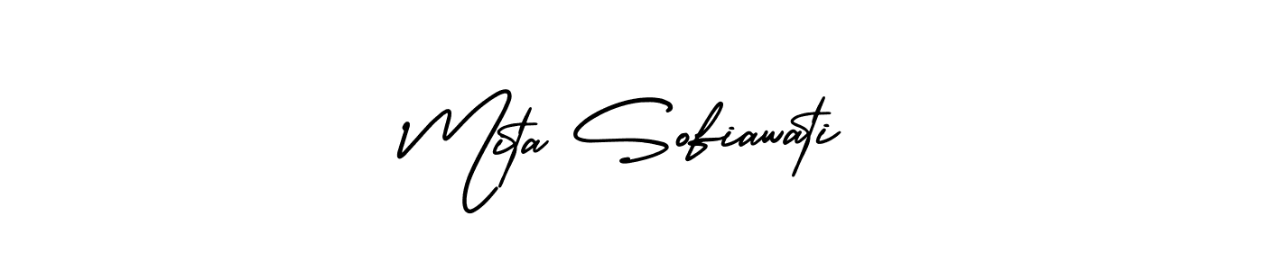 Use a signature maker to create a handwritten signature online. With this signature software, you can design (AmerikaSignatureDemo-Regular) your own signature for name Mita Sofiawati. Mita Sofiawati signature style 3 images and pictures png
