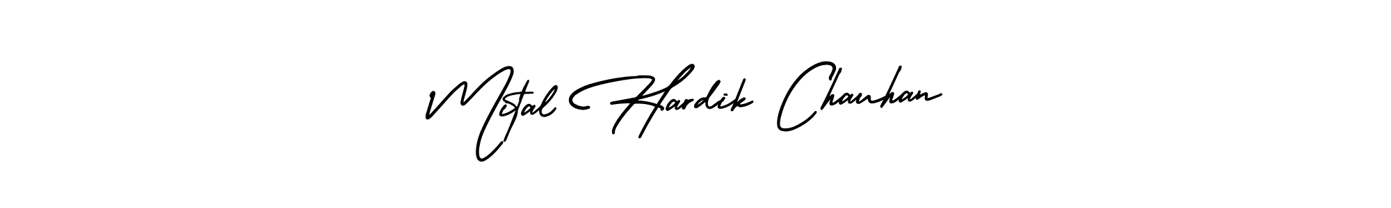 This is the best signature style for the Mital Hardik Chauhan name. Also you like these signature font (AmerikaSignatureDemo-Regular). Mix name signature. Mital Hardik Chauhan signature style 3 images and pictures png