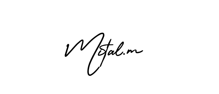 Design your own signature with our free online signature maker. With this signature software, you can create a handwritten (AmerikaSignatureDemo-Regular) signature for name Mital.m. Mital.m signature style 3 images and pictures png