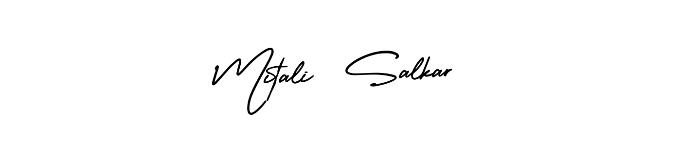 How to make Mitali  Salkar name signature. Use AmerikaSignatureDemo-Regular style for creating short signs online. This is the latest handwritten sign. Mitali  Salkar signature style 3 images and pictures png