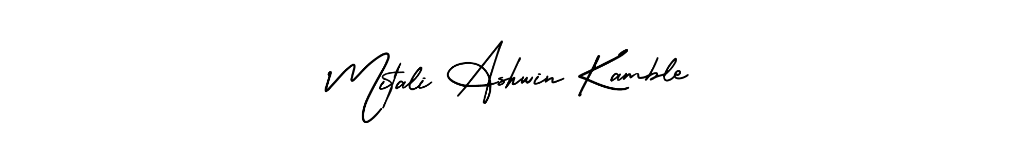 Make a beautiful signature design for name Mitali Ashwin Kamble. With this signature (AmerikaSignatureDemo-Regular) style, you can create a handwritten signature for free. Mitali Ashwin Kamble signature style 3 images and pictures png