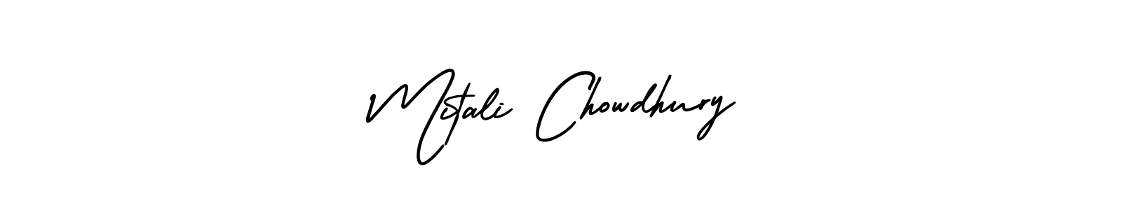 Mitali Chowdhury stylish signature style. Best Handwritten Sign (AmerikaSignatureDemo-Regular) for my name. Handwritten Signature Collection Ideas for my name Mitali Chowdhury. Mitali Chowdhury signature style 3 images and pictures png
