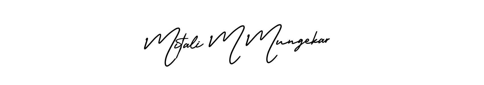 How to make Mitali M Mungekar signature? AmerikaSignatureDemo-Regular is a professional autograph style. Create handwritten signature for Mitali M Mungekar name. Mitali M Mungekar signature style 3 images and pictures png