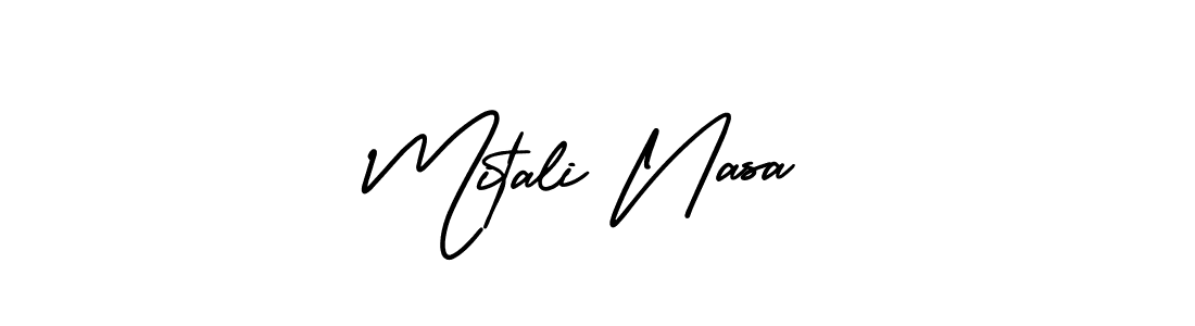 Mitali Nasa stylish signature style. Best Handwritten Sign (AmerikaSignatureDemo-Regular) for my name. Handwritten Signature Collection Ideas for my name Mitali Nasa. Mitali Nasa signature style 3 images and pictures png