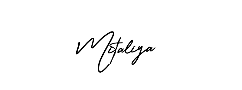 How to make Mitaliya signature? AmerikaSignatureDemo-Regular is a professional autograph style. Create handwritten signature for Mitaliya name. Mitaliya signature style 3 images and pictures png