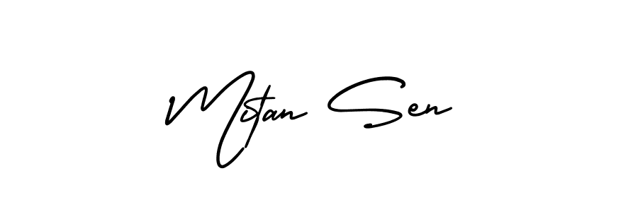 Make a short Mitan Sen signature style. Manage your documents anywhere anytime using AmerikaSignatureDemo-Regular. Create and add eSignatures, submit forms, share and send files easily. Mitan Sen signature style 3 images and pictures png