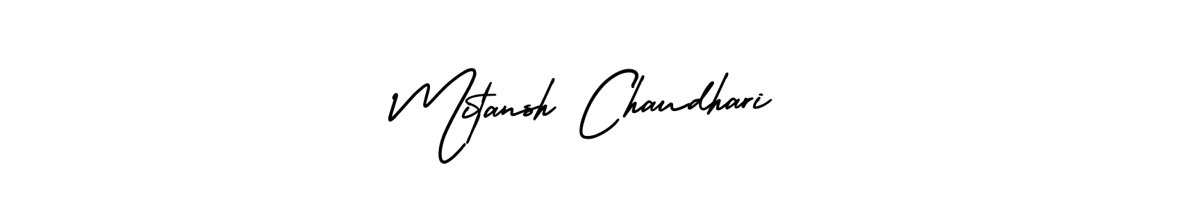Also You can easily find your signature by using the search form. We will create Mitansh Chaudhari name handwritten signature images for you free of cost using AmerikaSignatureDemo-Regular sign style. Mitansh Chaudhari signature style 3 images and pictures png
