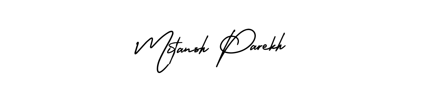 if you are searching for the best signature style for your name Mitansh Parekh. so please give up your signature search. here we have designed multiple signature styles  using AmerikaSignatureDemo-Regular. Mitansh Parekh signature style 3 images and pictures png