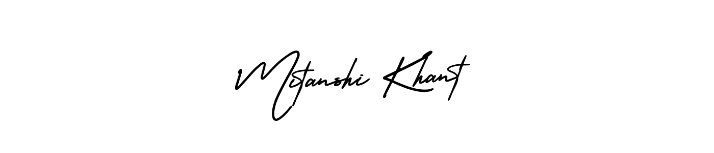 Mitanshi Khant stylish signature style. Best Handwritten Sign (AmerikaSignatureDemo-Regular) for my name. Handwritten Signature Collection Ideas for my name Mitanshi Khant. Mitanshi Khant signature style 3 images and pictures png