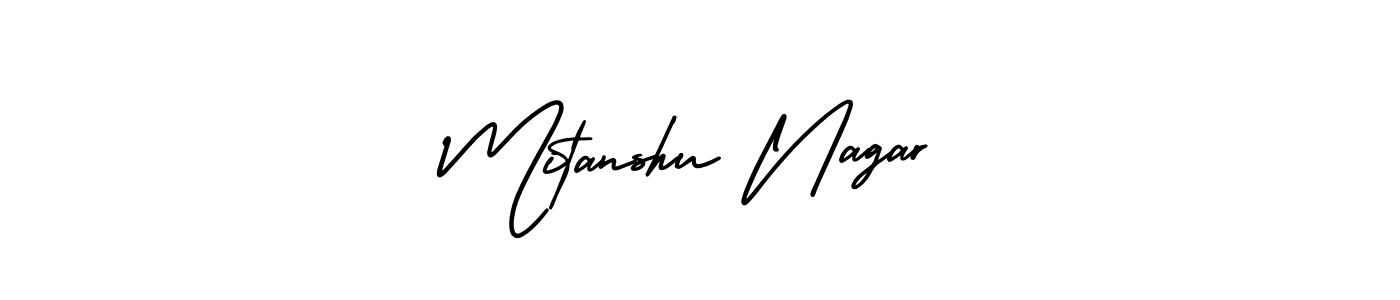 Design your own signature with our free online signature maker. With this signature software, you can create a handwritten (AmerikaSignatureDemo-Regular) signature for name Mitanshu Nagar. Mitanshu Nagar signature style 3 images and pictures png