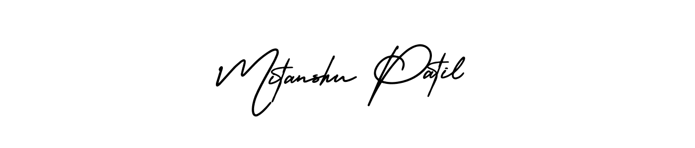This is the best signature style for the Mitanshu Patil name. Also you like these signature font (AmerikaSignatureDemo-Regular). Mix name signature. Mitanshu Patil signature style 3 images and pictures png