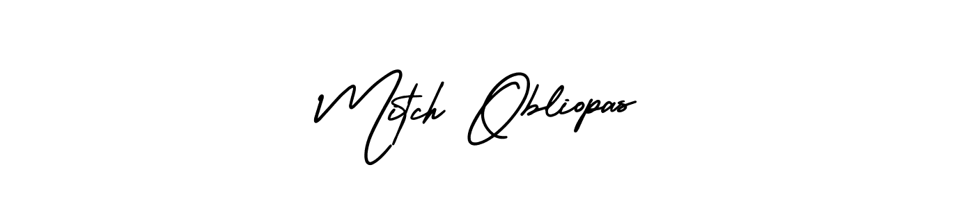 AmerikaSignatureDemo-Regular is a professional signature style that is perfect for those who want to add a touch of class to their signature. It is also a great choice for those who want to make their signature more unique. Get Mitch Obliopas name to fancy signature for free. Mitch Obliopas signature style 3 images and pictures png