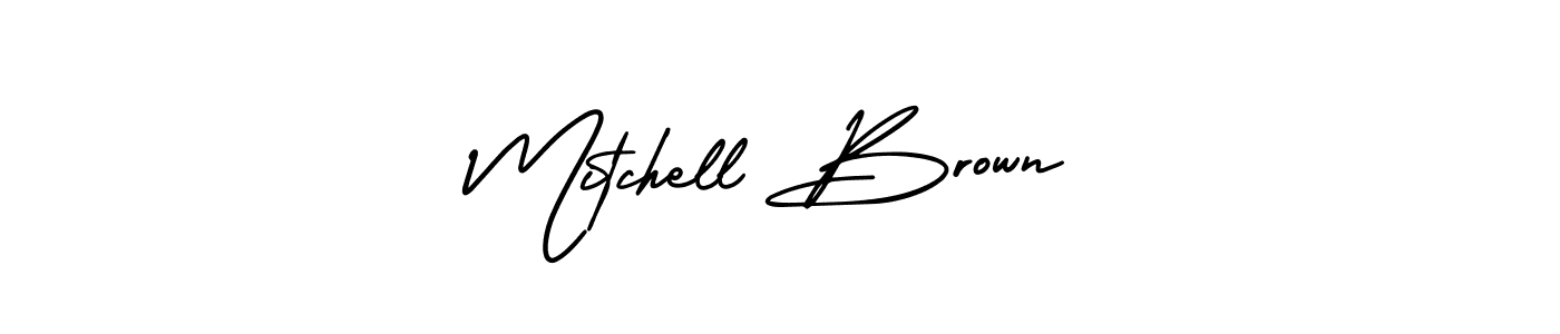 How to make Mitchell Brown name signature. Use AmerikaSignatureDemo-Regular style for creating short signs online. This is the latest handwritten sign. Mitchell Brown signature style 3 images and pictures png