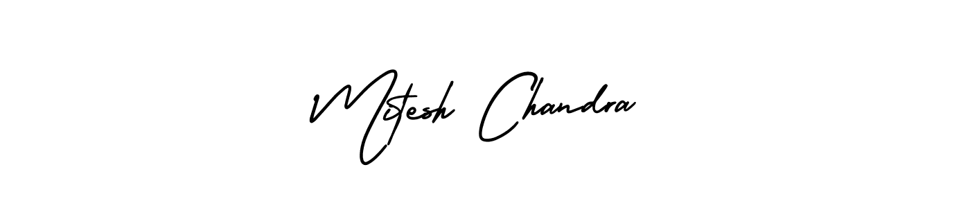 It looks lik you need a new signature style for name Mitesh Chandra. Design unique handwritten (AmerikaSignatureDemo-Regular) signature with our free signature maker in just a few clicks. Mitesh Chandra signature style 3 images and pictures png