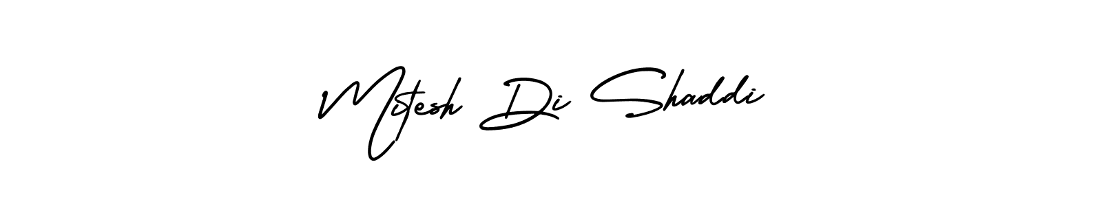 Mitesh Di Shaddi stylish signature style. Best Handwritten Sign (AmerikaSignatureDemo-Regular) for my name. Handwritten Signature Collection Ideas for my name Mitesh Di Shaddi. Mitesh Di Shaddi signature style 3 images and pictures png