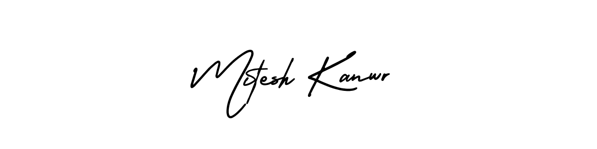 Make a beautiful signature design for name Mitesh Kanwr. With this signature (AmerikaSignatureDemo-Regular) style, you can create a handwritten signature for free. Mitesh Kanwr signature style 3 images and pictures png