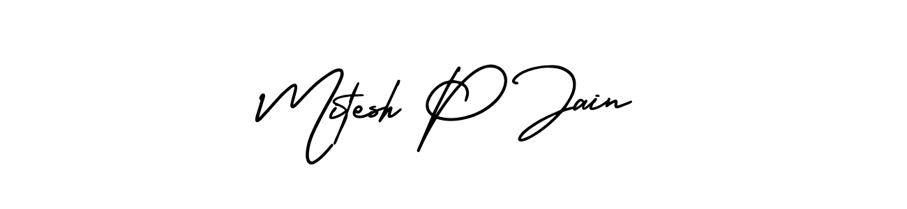 Best and Professional Signature Style for Mitesh P Jain. AmerikaSignatureDemo-Regular Best Signature Style Collection. Mitesh P Jain signature style 3 images and pictures png