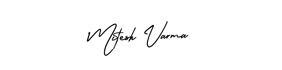 Design your own signature with our free online signature maker. With this signature software, you can create a handwritten (AmerikaSignatureDemo-Regular) signature for name Mitesh Varma. Mitesh Varma signature style 3 images and pictures png